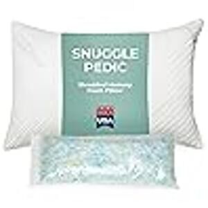 NWT Snuggle-Pedic Memory Foam Pillow - Queen, Side/Stomach/Back Sleepers white